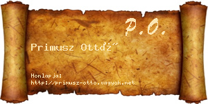 Primusz Ottó névjegykártya